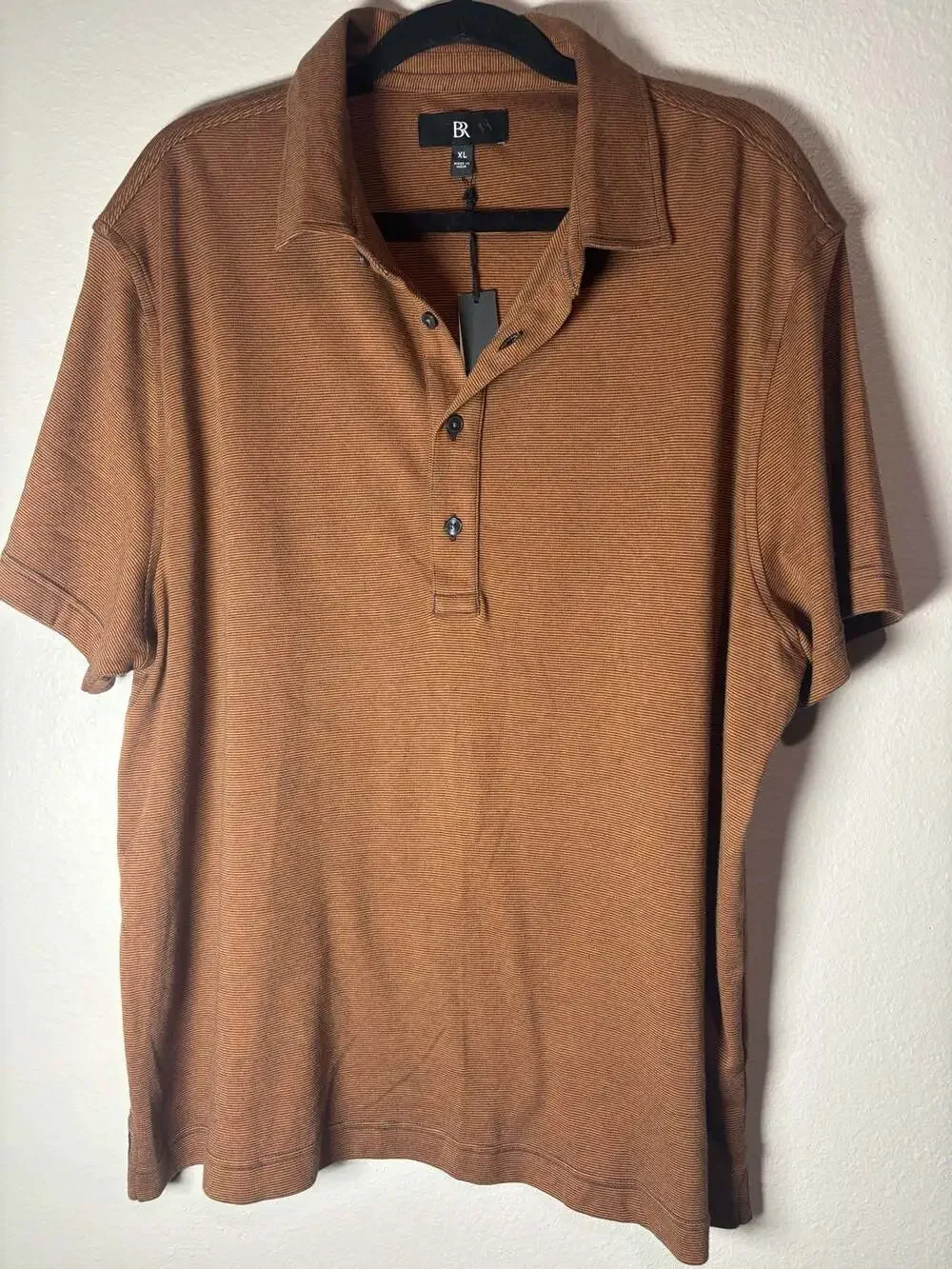 Banana Republic Luxury-Touch Micro-Stripe Knit Polo Shirt